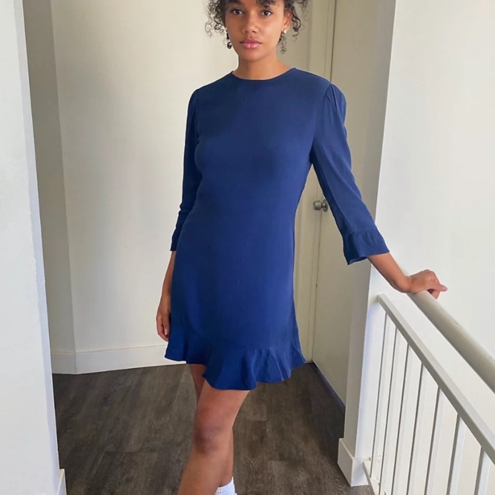 Aritzia / Sunday Best Phoebe Dress Navy Blue Size 6